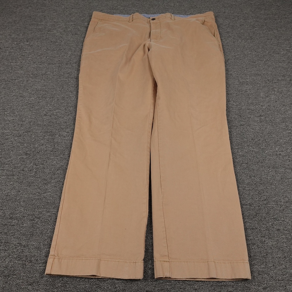 LL Bean Pants Mens 42x30 Beige Stretch Chino Standard Fit Straight Leg Casual